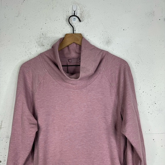 Lululemon Heathered Vintage Mauve High Lines Pullover Cowl Neck Sweater 12 - Picture 2 of 11